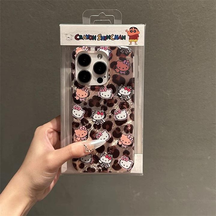 BANCA豹纹Kitty头像适用苹果16/15promax手机壳华为vivo小米oppo