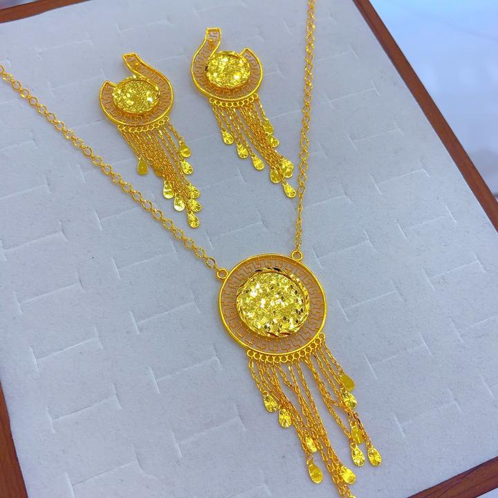 铜合金项链 时尚爆套装509-27-8百搭简约欧美轻奢气质复古古风