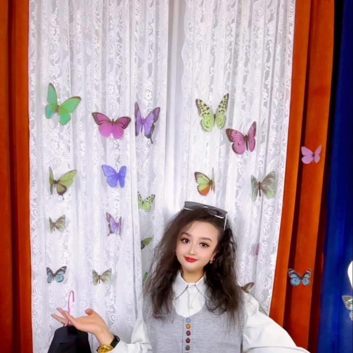 安可拉红彩虹纽扣针织马甲衬衫女2025秋冬爆款叠穿通勤外搭上衣潮