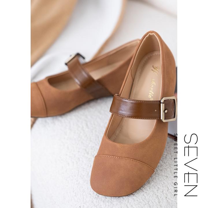 低跟玛丽珍⑧七七146小个子法式玛丽珍鞋女搭配裙子小皮单鞋小美说