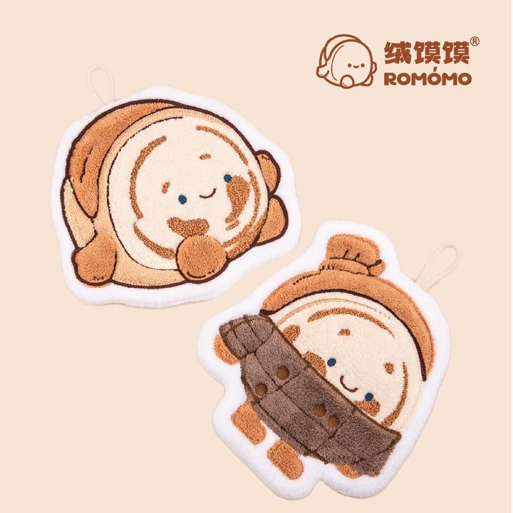 绒馍馍擦手巾毛巾挂式厨房卫生间浴室儿童可爱卡通高颜值吸水速干