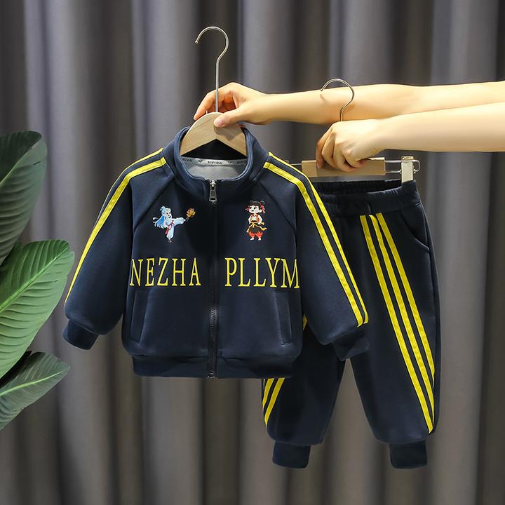 哪吒衣服男童秋季卫衣套装新款儿童装小男孩春秋款运动帅气两件套