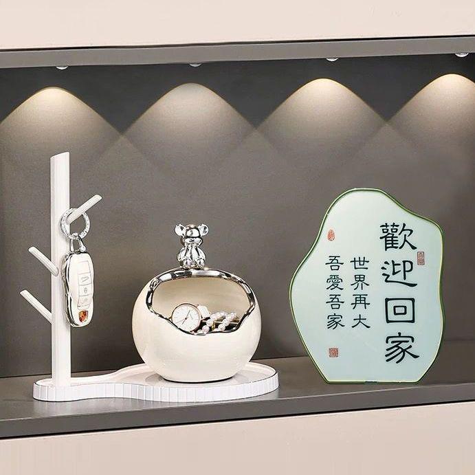 入户门口玄关挂钥匙收纳摆件轻奢高档鞋柜客厅乔迁新居装饰品礼品