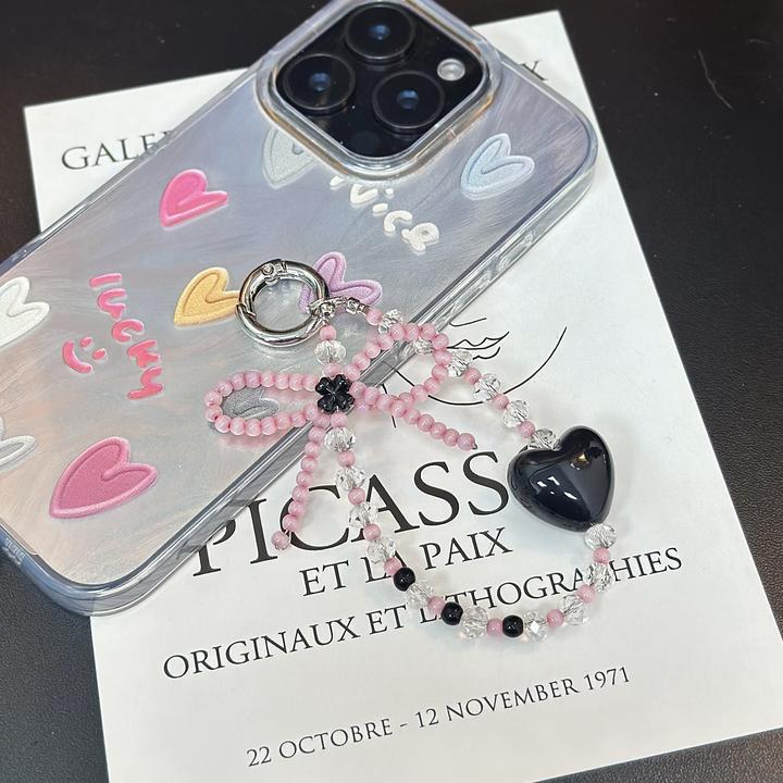 原创设计高级感手机链条ins风黑白【Yellowbean原创设计手机链条】