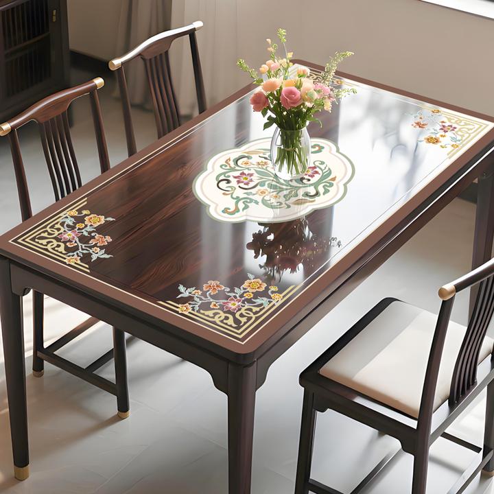长生花磨砂透明软玻璃胡桃木餐桌垫茶几桌垫环保无味轻奢防烫隔热