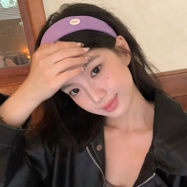 复古灯芯绒宽边发箍洋气少女高颅顶头箍压发发卡外戴发饰秋冬头饰