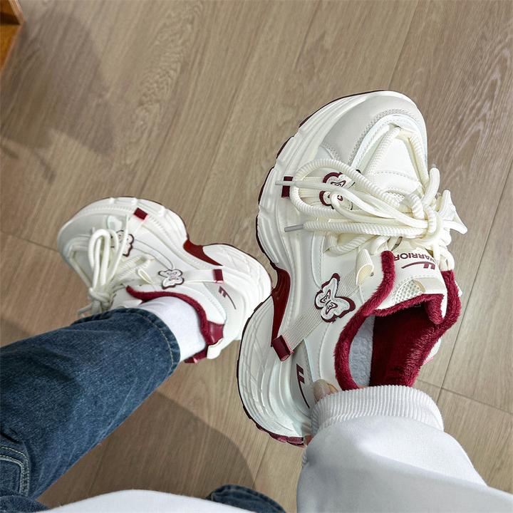 Warrior/回力时尚低帮女鞋新款休闲鞋百搭增高运动鞋加绒保暖女款