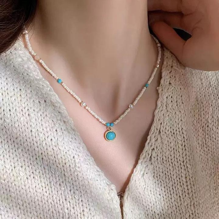 铜合金仿珍珠项链 时尚个性项链女百搭高级感简约通勤小众锁骨链