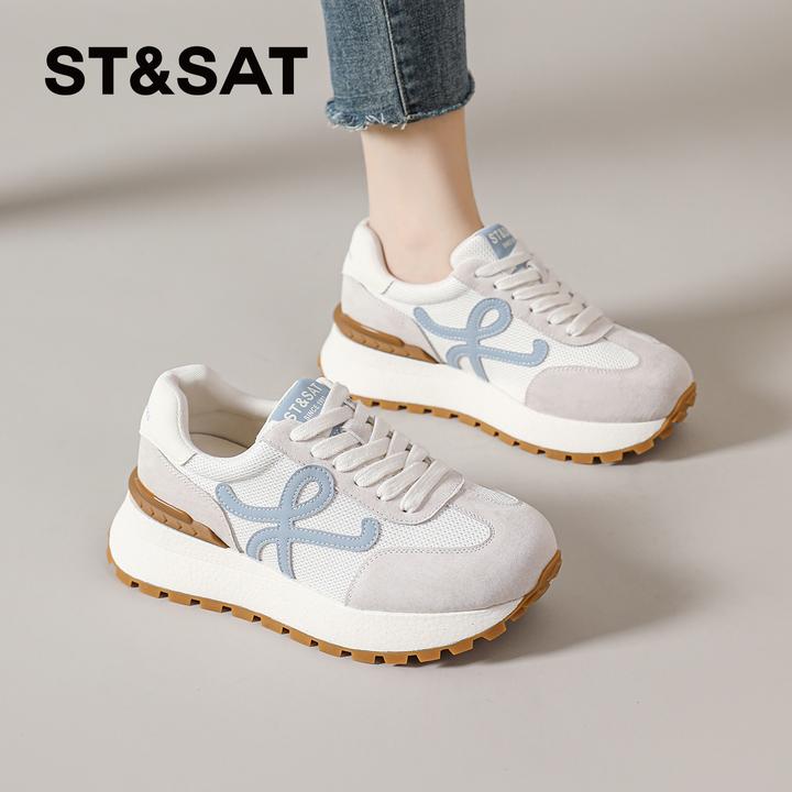 星期六百搭德训鞋女士秋季时尚休闲阿甘女鞋复古明星同款运动鞋子