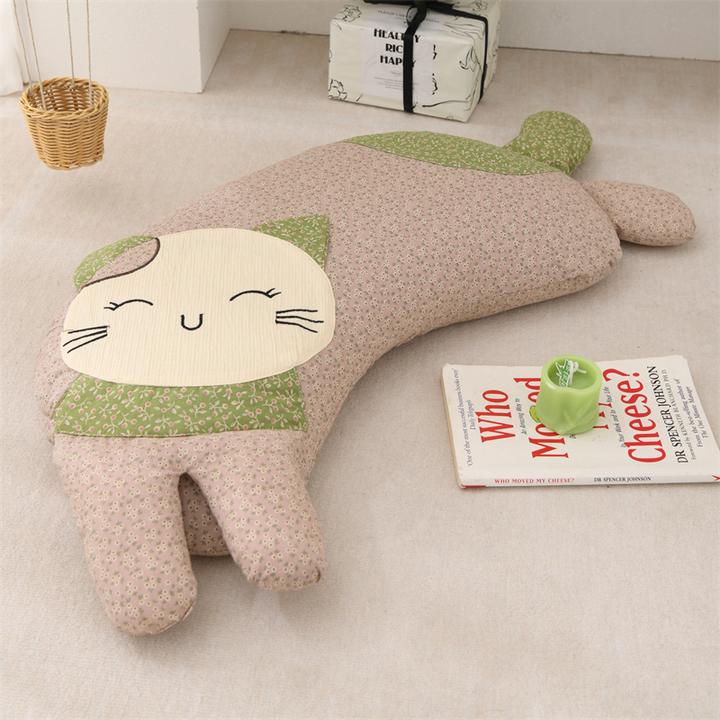 可爱靠枕全棉双层纱侧睡透气荞麦枕儿童纯棉低枕芯单人可拆卸枕头