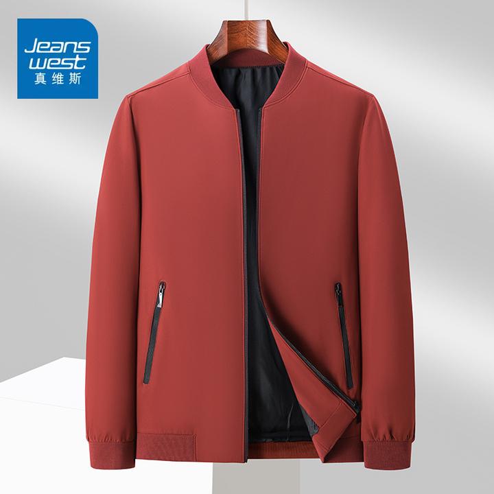 真维斯外套夹克男士本命年休闲春秋季送老爸上衣服2025新款中老年