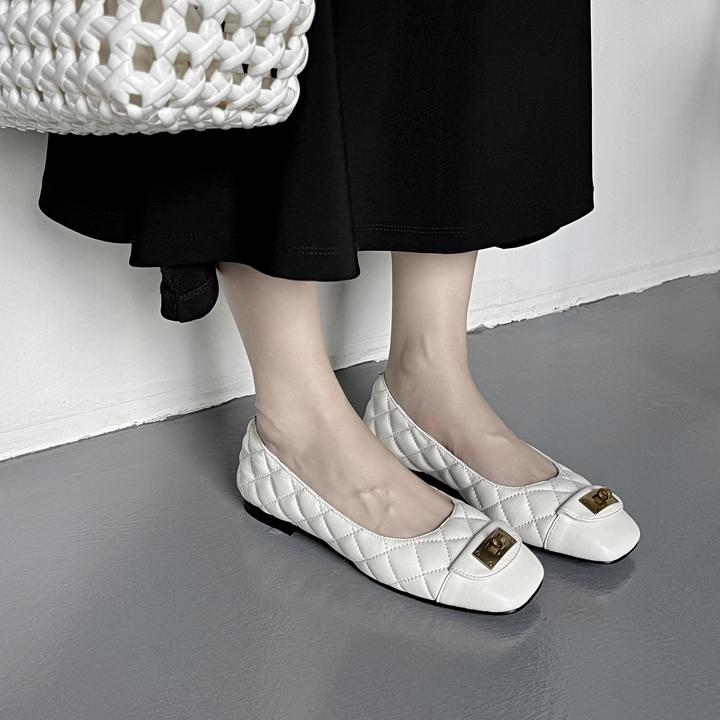 2025年春秋新款浅口单鞋女软底时尚复古百搭休闲舒适平底工作鞋女