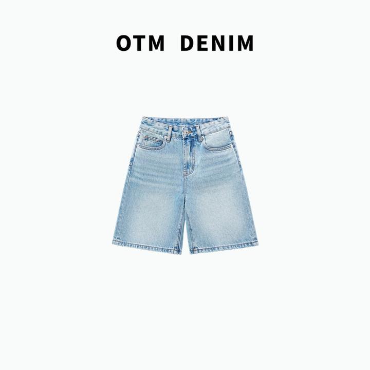 OTM DENIM【夏弦】天丝五分牛仔短裤薄款夏季中裤慵懒风女士