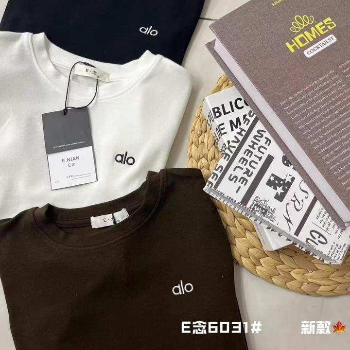E念6031圆领刺绣内搭短袖T恤女秋季百搭休闲简约正肩显瘦上衣ins