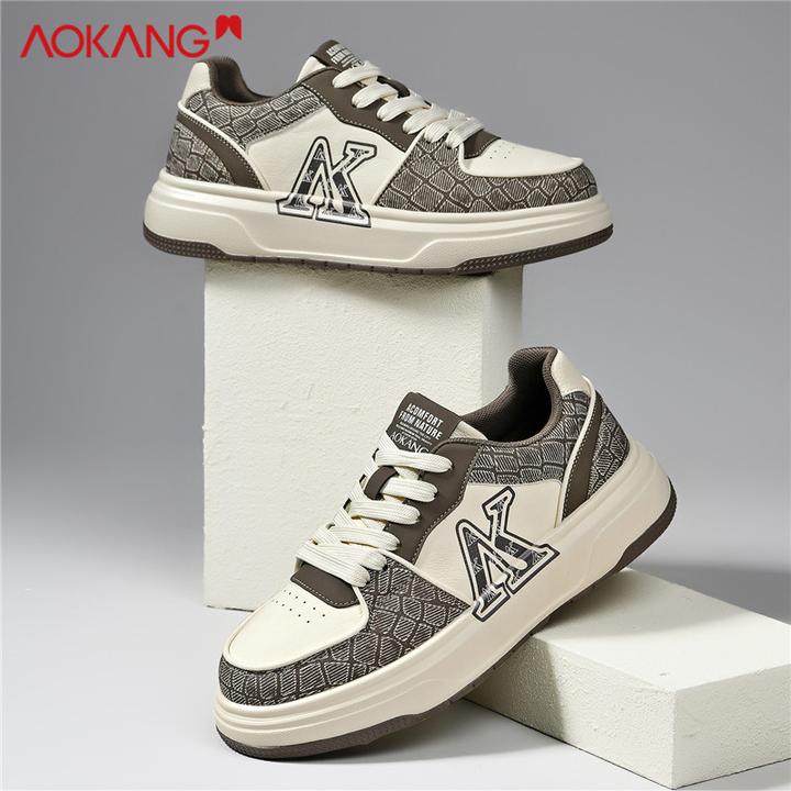 Aokang/奥康2025秋季男士百搭保暖潮流潮鞋舒适百搭低帮休闲板鞋