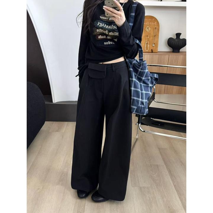 SP【小众买手店】高级穿搭 巨百搭小众时髦腰包松弛休闲长裤