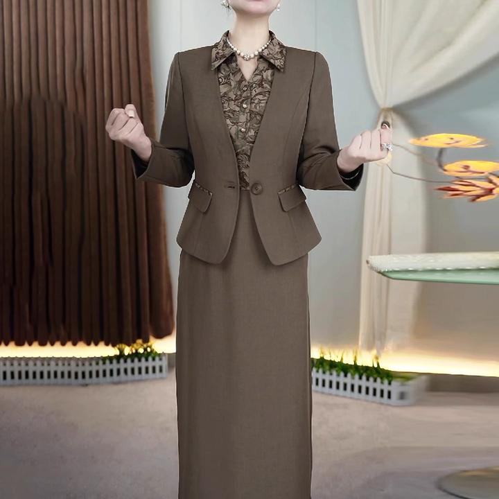 小香风套装连衣裙2025新款春秋今年流行爆款气质轻奢高级感两件套