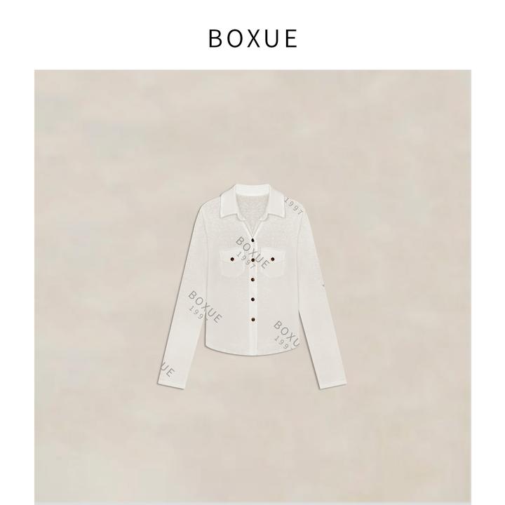 BOXUE“云衫” 2025秋季新款高级感麻料轻奢 衬衫 #250807CS3483