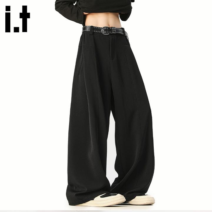 i.t:CHOCOOLATE美式休闲长裤男士2025秋冬新款宽松运动百搭垂感裤