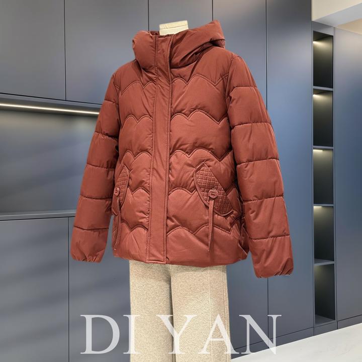 时尚洋气妈妈装棉服外套女连帽秋冬新款上衣气质百搭中老年人棉衣