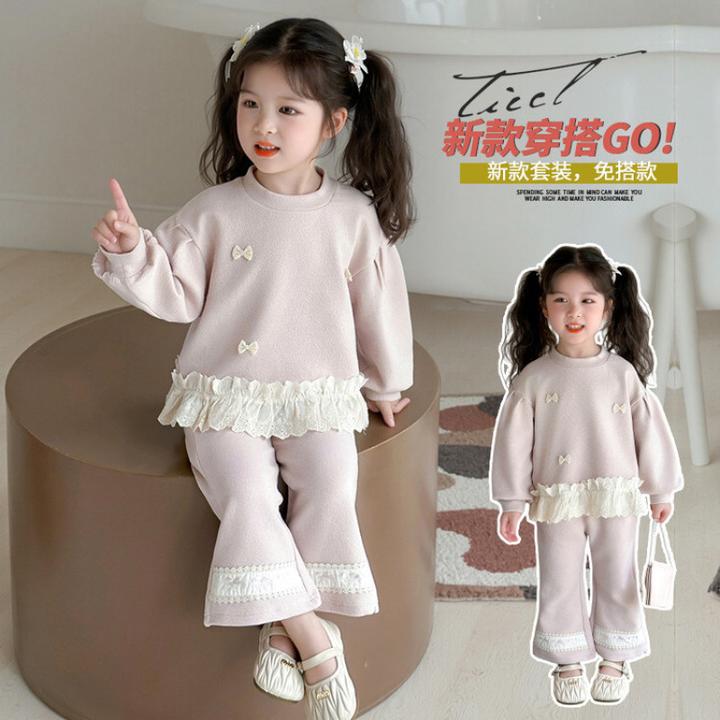 女童套装秋装2025新款时髦小童装卫衣裤子春秋季洋气宝宝衣服