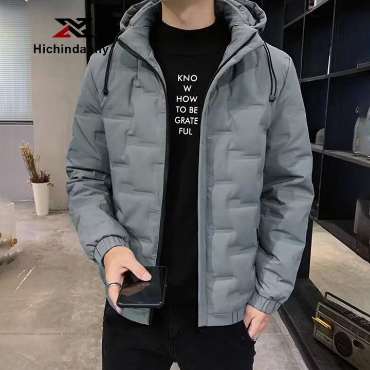 HICHIN户外轻薄运动羽绒服男士冬季加厚保暖鸭绒上衣休闲连帽外套