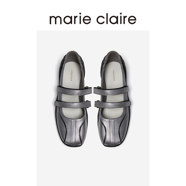MC女鞋运动玛丽珍新款机能白色芭蕾风单鞋女marieclaire女鞋