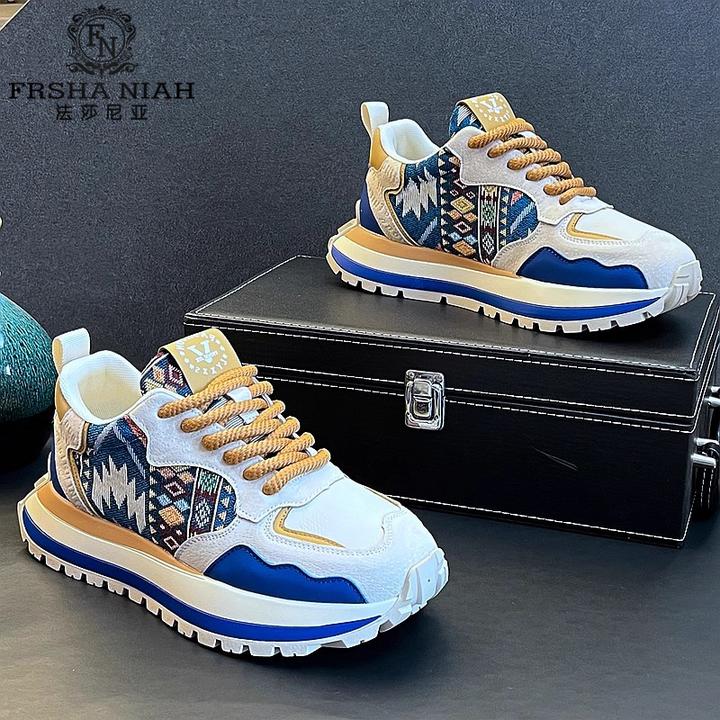 法莎尼亚运动鞋男士透气韩版潮流休闲鞋男款秋季款干净感痞帅男鞋