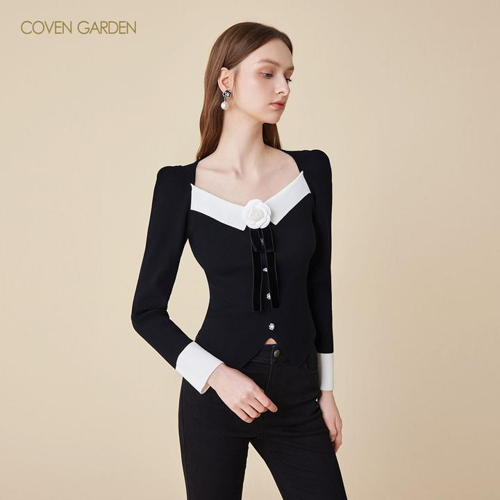 哥文花园 赫本风针织衫上衣显瘦 CLA3036390