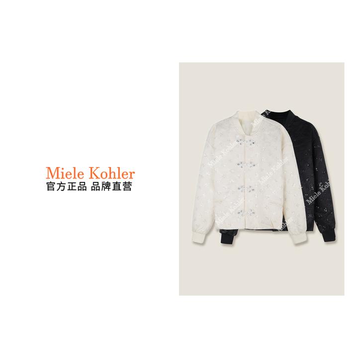 新款时尚百搭中国国风缎面提花外套MKOMB5155【澳门小源同款】