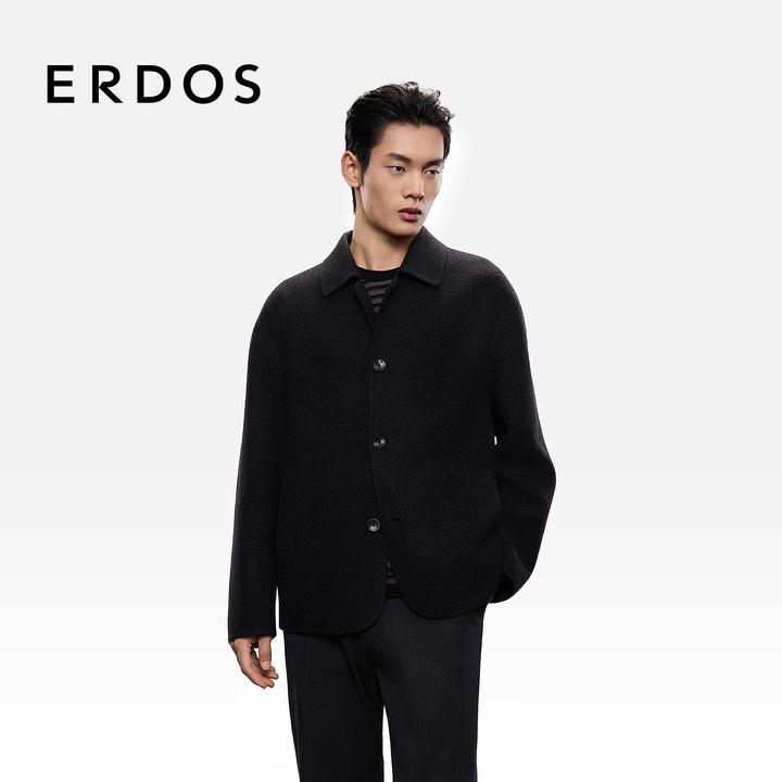 【秀场同款】ERDOS 男装25年秋冬新品毛绒混纺拉绒质感保暖夹克