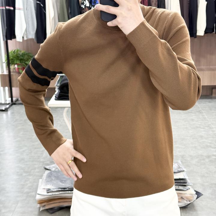 2025男士新品舒适百搭潮流帅气休闲时尚圆领针织衫1159