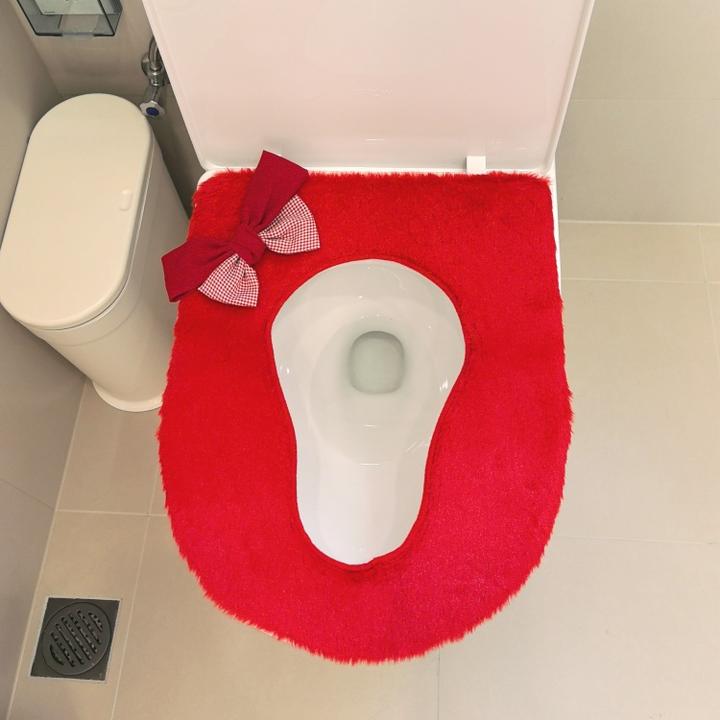 马桶坐垫新年款喜庆乔迁葫芦型子母马桶垫子坐便垫子马桶圈坐垫套