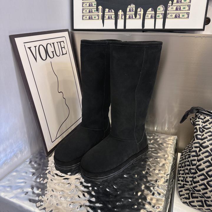 红色时尚冬季时尚雪地靴长筒靴雪地靴百搭保暖加绒加厚长靴秋冬