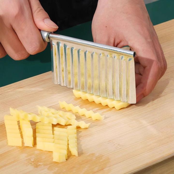 厨房多功能狼牙土豆刀不锈钢波浪马铃薯波纹狼牙菜刀波浪切片器