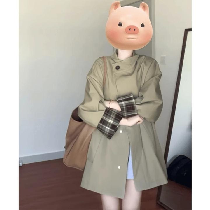 卡其色风衣外套女2025春秋新款早初秋小个子高级感英伦风休闲大衣