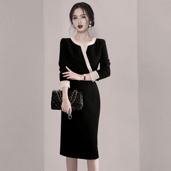 裙子轻奢名媛气质优雅显瘦高级感2025春秋新款女装修身包臀连衣裙