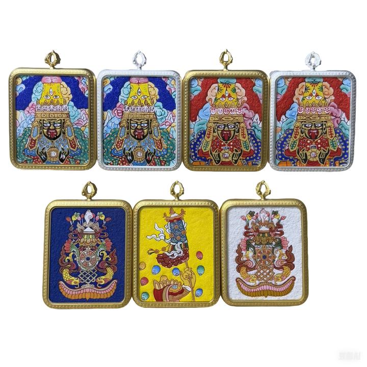 【鸿晰珠宝】彩色手绘唐卡吊坠合集多样性发一478
