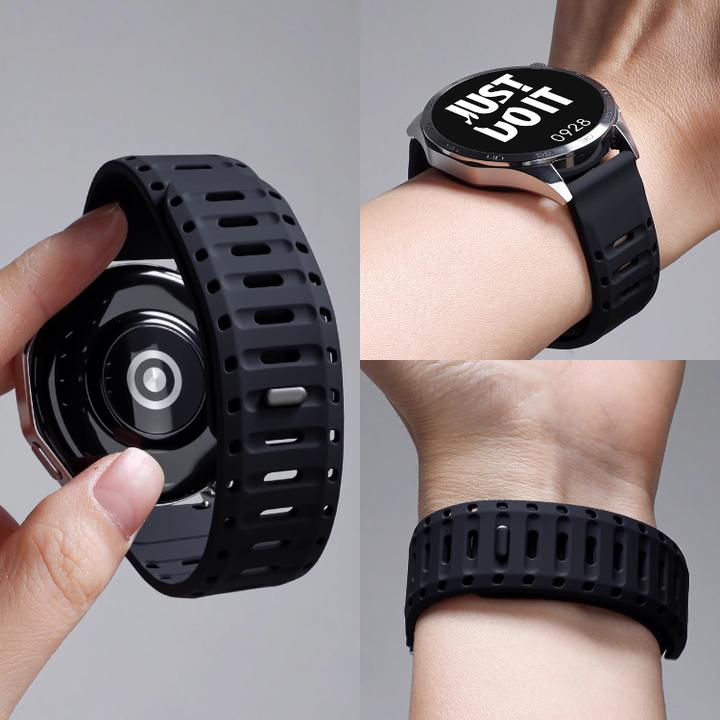 适用华为GT5表带gt6手表男士watch5运动22mm鲨鱼磁吸扣男款表带