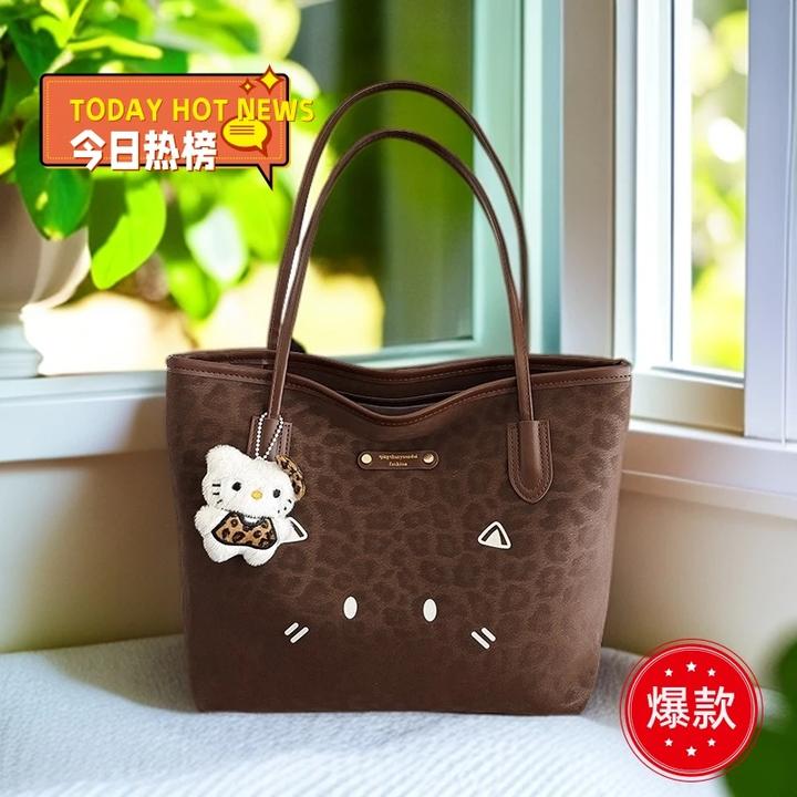 大容量通勤手提包百搭单肩包一包多背女包秋冬简约托特包复古风