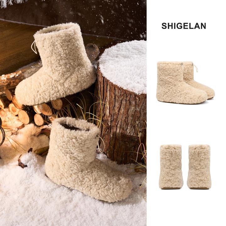 诗歌兰靴子女款爆款2025新款冬季加绒毛毛雪地靴外穿棉鞋25221-7