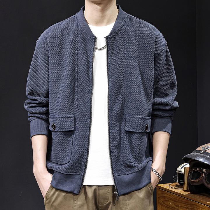 MR.MUDI/穆迪先生棒球领开衫卫衣男士工装外套2025新款秋冬款潮牌