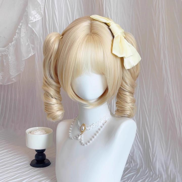 【番主日记】沐奇趣味萌罗马卷Lolita双马尾抓夹假发全头套女款推荐