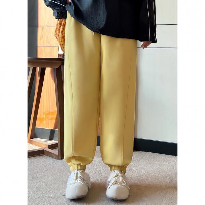 大码女装秋季温婉大气休闲花契200斤胖mm韩系质感流线裤14177-Q