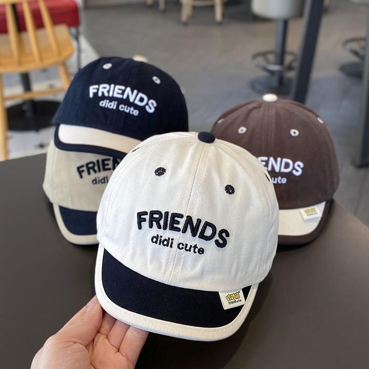 运动风圆顶鸭舌帽韩版极简风帽子百搭婴儿洋气遮阳帽女宝宝宝