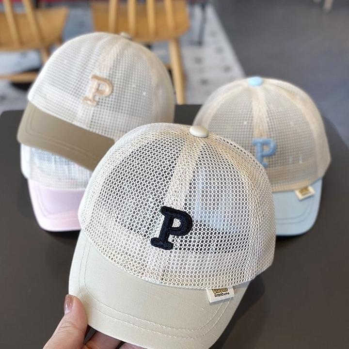 网眼儿童薄款帽子夏季女童防晒遮阳遮阳帽鸭舌帽透气宝宝棒球帽