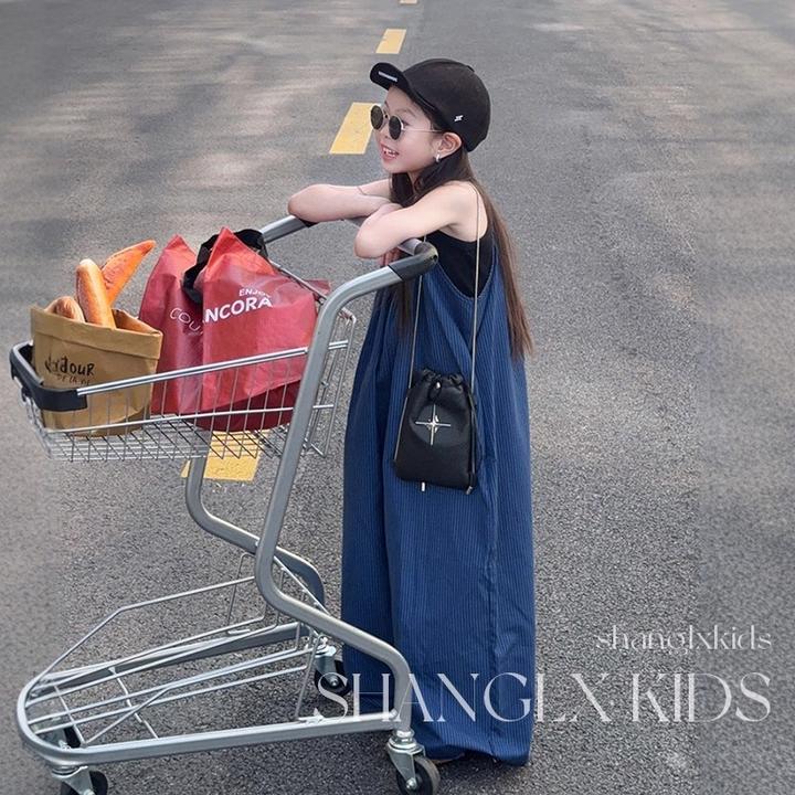 儿童时尚套装洋气时髦女童韩里韩气穿搭背心背带裤子2025新款夏季