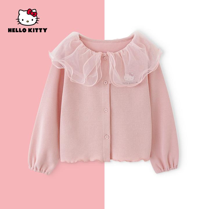 HelloKitty秋季新款女童装甜美娃娃领衬衫女宝上衣AC5328ZC406 KT