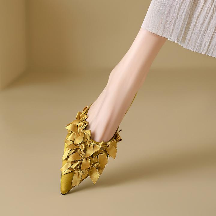 【JTG&SHOES 官方正品】小众设计蝴蝶结绸缎包头凉鞋女夏季2025新