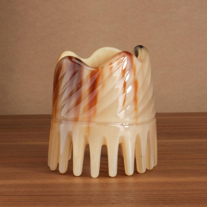 牛角便携洗头按摩梳子圆筒梳宽齿按摩梳密齿顺发梳子直径约5-6CM